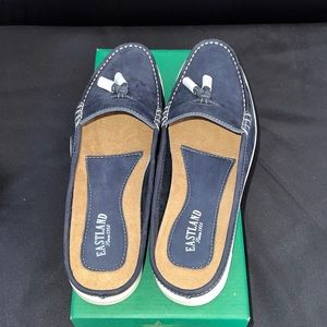 Navy blue eastland loafers